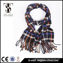 100% акриловые проверить стиль зимой жаккарда тканые шарф завод в Китае мужчин шарф